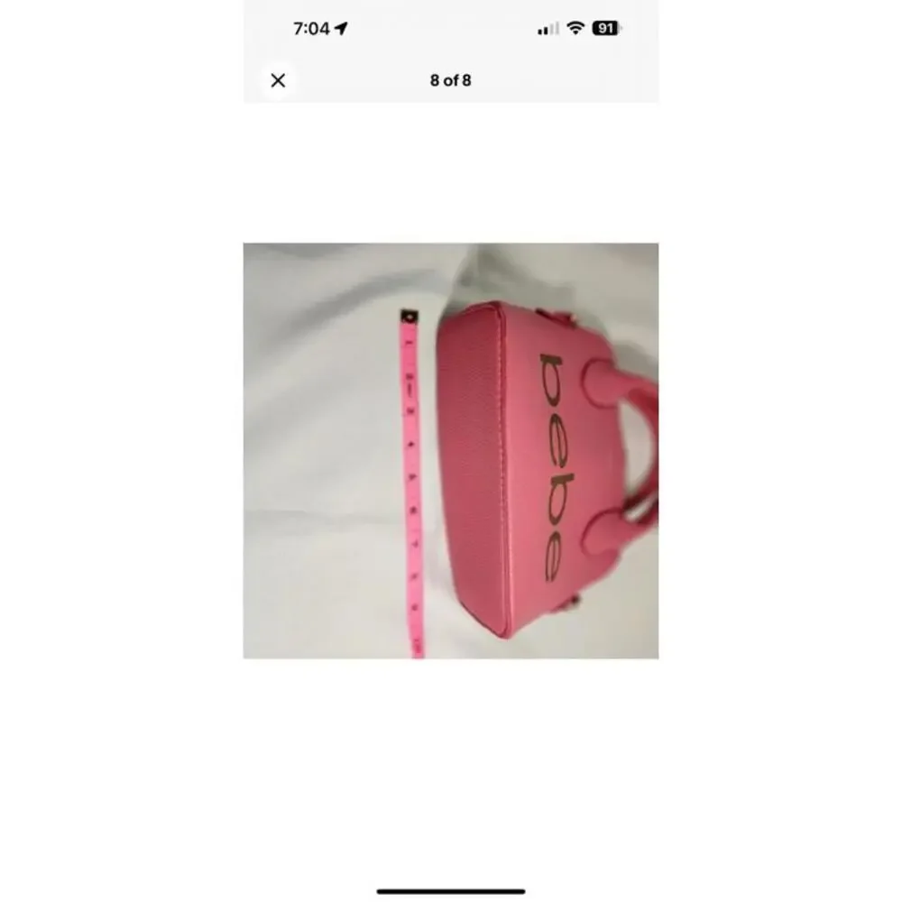Bebe Fabiosa‎ Faux Leather Mini Dome, Top Handle and Crossbody Purse - Picture 9 of 9